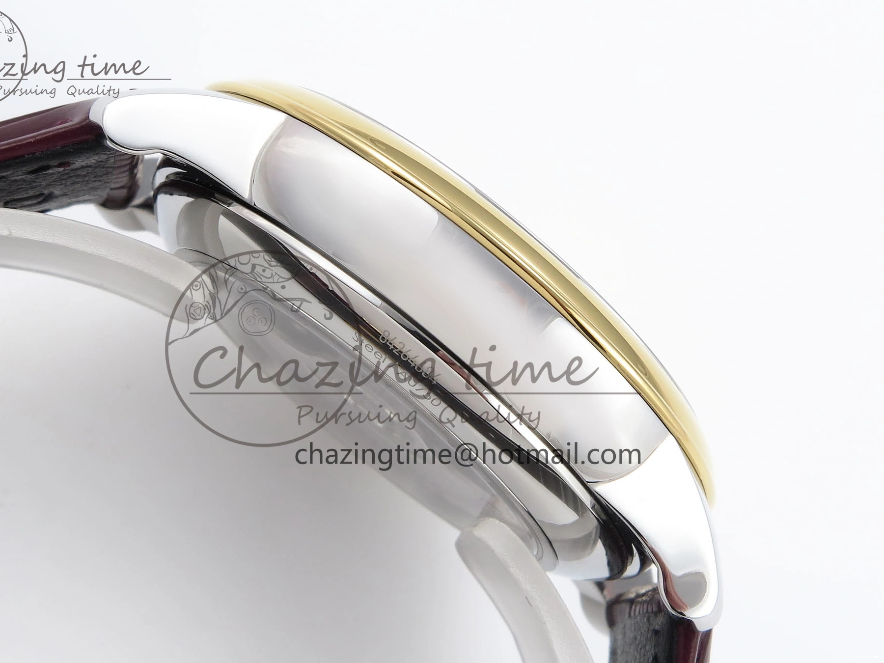 0415 De Ville Power Reserve YG MKF 1:1 Best Edition White Dial on Brown Leather Strap A WrinkleFree 7755